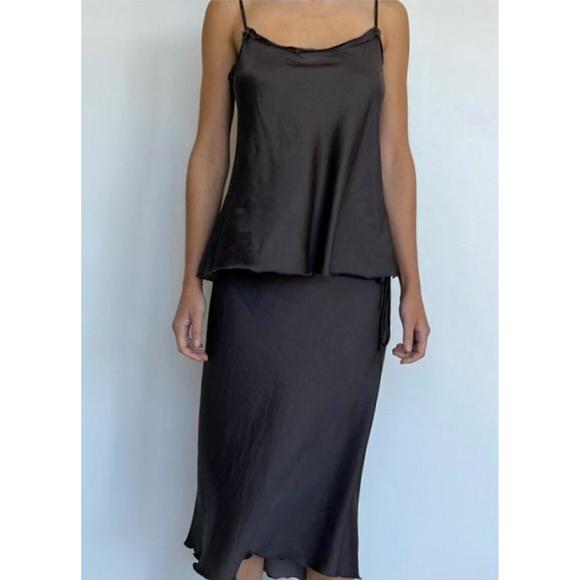 BRAZEAU TRICOT Dresses & Skirts - NEW BRAZEAU TRICOT paperbag skirt in iron